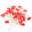Pack 50 Led 3mm Rojos Alta Luminosidad