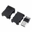 Conjunto Conector Micro Usb B Macho 5pin 4 Partes Negro