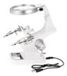 Lupa 3x - 4.5x Luz Led Blanca Pinza Cocodrilo Apoya Soldador