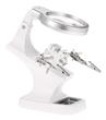 Lupa 3x - 4.5x Luz Led Blanca Pinza Cocodrilo Apoya Soldador