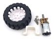 Motorreductor N20 + Rueda De Goma Con Soporte 6v