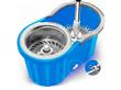 Balde + 2 Mopas Escurridor Centrifugo 20 Lt Acero Inoxidable - Azul