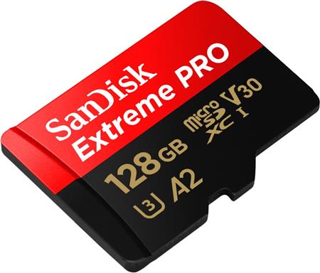 Memoria Sd 128GB Clase 10 Sandisk Extreme 90MB/S U3 4k Gopro