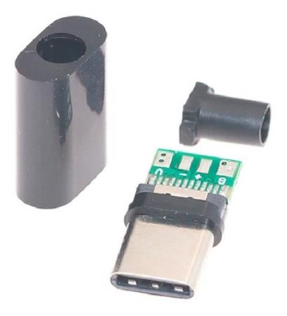Ficha Conector Usb Tipo C Macho Con Capuchon