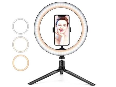 Aro De Luz Led Dimerizable 10 Con Soporte + Tripode Py-26d