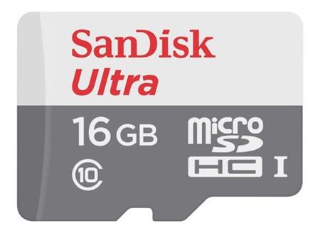 Memoria Micro Sd 16gb Sandisk Ultra Clase 10 Full Hd 80mb/s