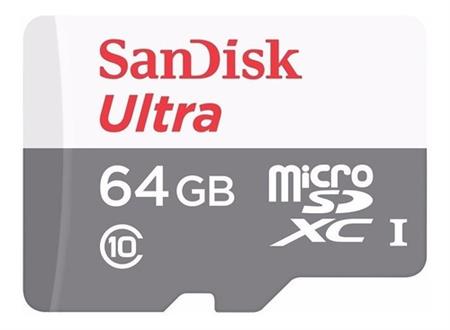 Memoria Micro Sd 64gb Sandisk Ultra Clase 10 Full Hd 100mb/s