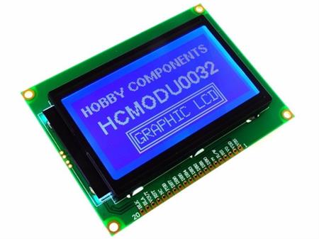 Display Gráfico 12864 128x64 Azul ST7920 Para Arduino