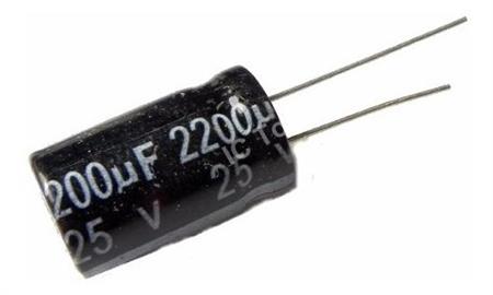 Pack X 5 2200uf 25v 13x20mm Condensador Electrolítico