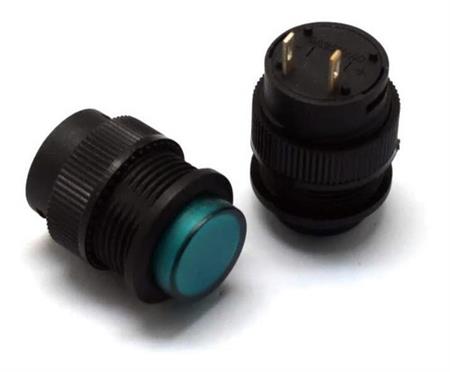 Boton Pulsador Plast. Na Momentaneo 16mm 250 Vac 3a Verde