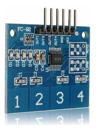Arduino Módulo Ttp224 Teclado Digital Táctil Touch Pad