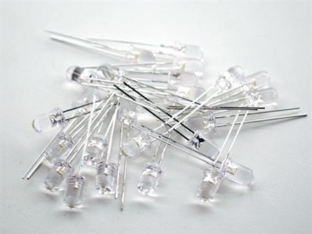 Diodos Led Blancos 5 Mm Redondos Alto Brillo X 10 Unidad