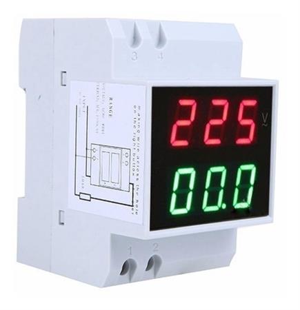 Voltimetro Y Amperimetro Digital 80-300v 0.1a-99.9a Riel Din