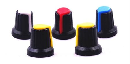 Perilla Potenciómetro 6 Mm Diámetro Plastico Colores Varios