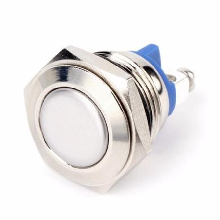 Boton Pulsador Momentaneo 16 Mm Corto 3a/250vac Acero Inox