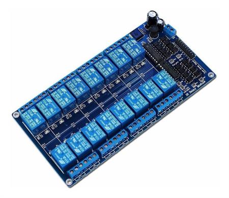 Modulo De Relee Relay Opto 16 Canales 12v Arduino Dsp Avr