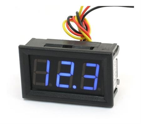 Voltimetro De Panel 3 Digitos 0 - 99.9v Display Azul