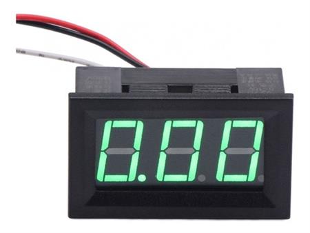 Voltimetro De Panel 3 Digitos 0 - 99.9v Display Verde