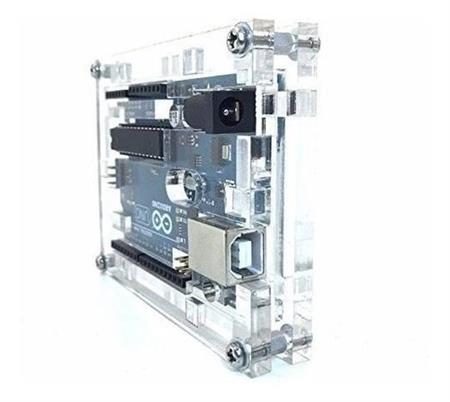 Case Gabinete Arduino Uno R3 Acrílico Traslucido Calidad