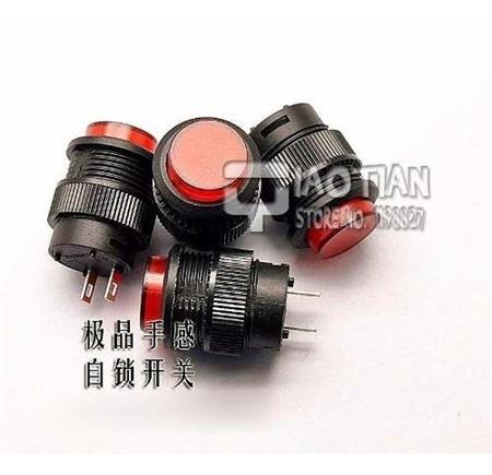 Boton Pulsador Plastico Na Momentaneo 16mm 3a Rojo