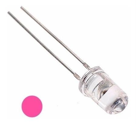 Diodos Led Rosa 5 Mm Redondos Alto Brillo X 50 Unidad