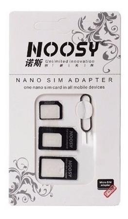 Adaptador De Tarjeta Sim Nano Noosy 4 En 1 Micro Sim