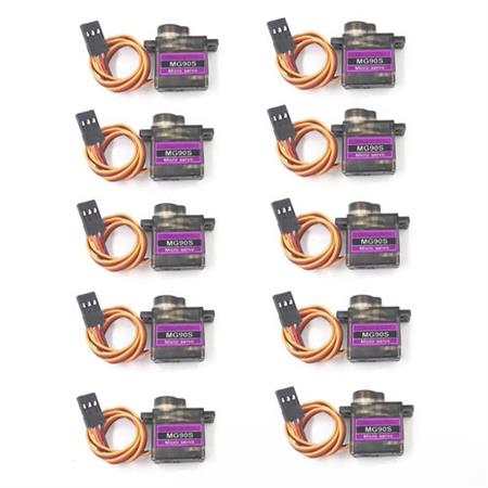 Pack X 10 Mini Servo Mg90 1.8kg Engranajes Metal Arduino