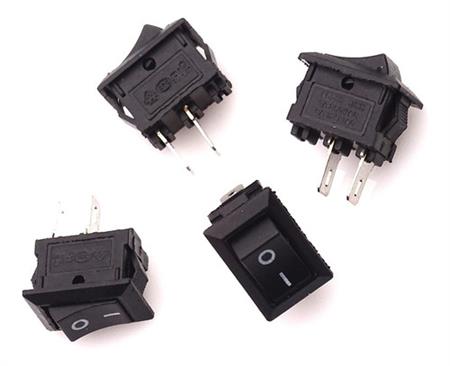 Boton Interruptor Switch 250v Negro 2 Pin Dpst On/off 3a