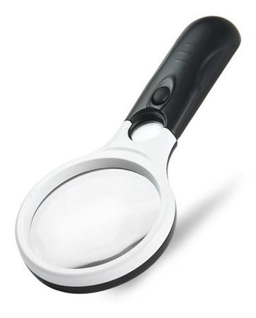 Lupa De Mano Con Luz Led Microscopio Lectura Joyería X3 X45