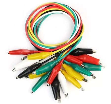 Kit X10 Unidades Cables Cocodrilos 30cm Arduino Electronica