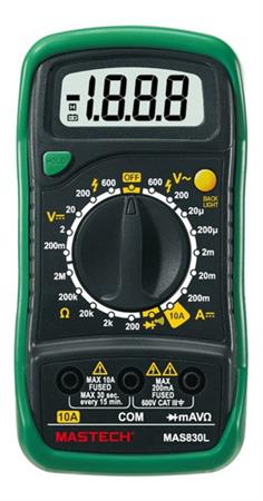 Tester Multimetro Digital Mastech Mas830l Vol Amp Res Hfe
