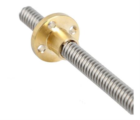 Varilla Rosca Husillo Con Tuerca Cobre Reprap 8mm 500mm