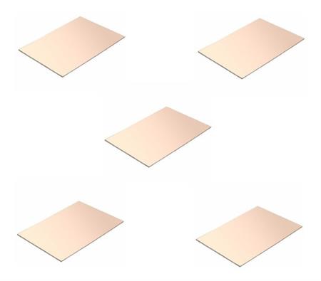 Pack X5 Placa De Cobre Circuito Impreso Virgen 15x20 Cm