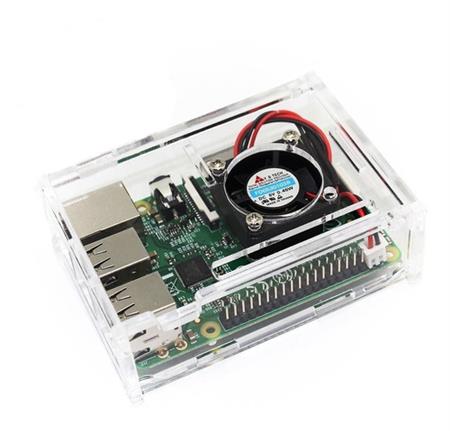 Gabinete Acrilico Raspberry Pi 3 / 3+ / 2 Ranura Cooler Plus