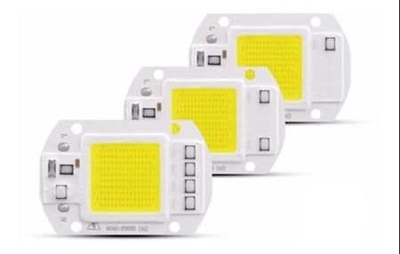 Pack Led Chip Cob 50w Alta Potencia 220v Blanco Frio x 10