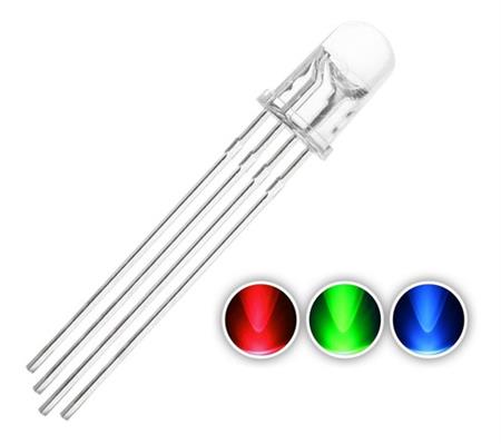 Led Rgb 5mm Catodo Comun 4 Patas Alto Brillo