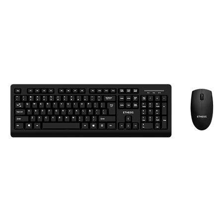 Kit De Teclado Y Mouse Inalámbricos Español Etheos Negro