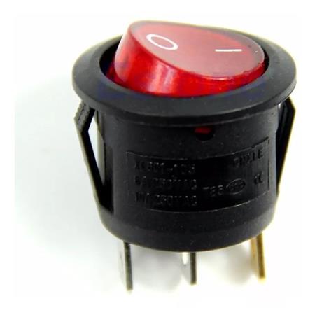 Llave Tecla Kcd1-105 Rojo Con Luz On-off 10a 125 V 6a 250 V