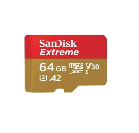 Memoria Micro Sd 64gb Sandisk Extreme Clase 10 100mb/s U3 4k