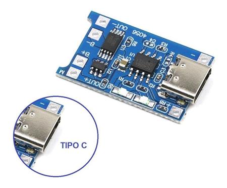 Cargador Baterias Lithio/lipo 18650 C/protector Tp4056 Usb-c